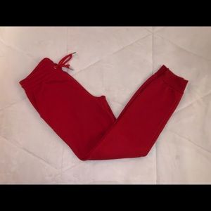 Red joggers